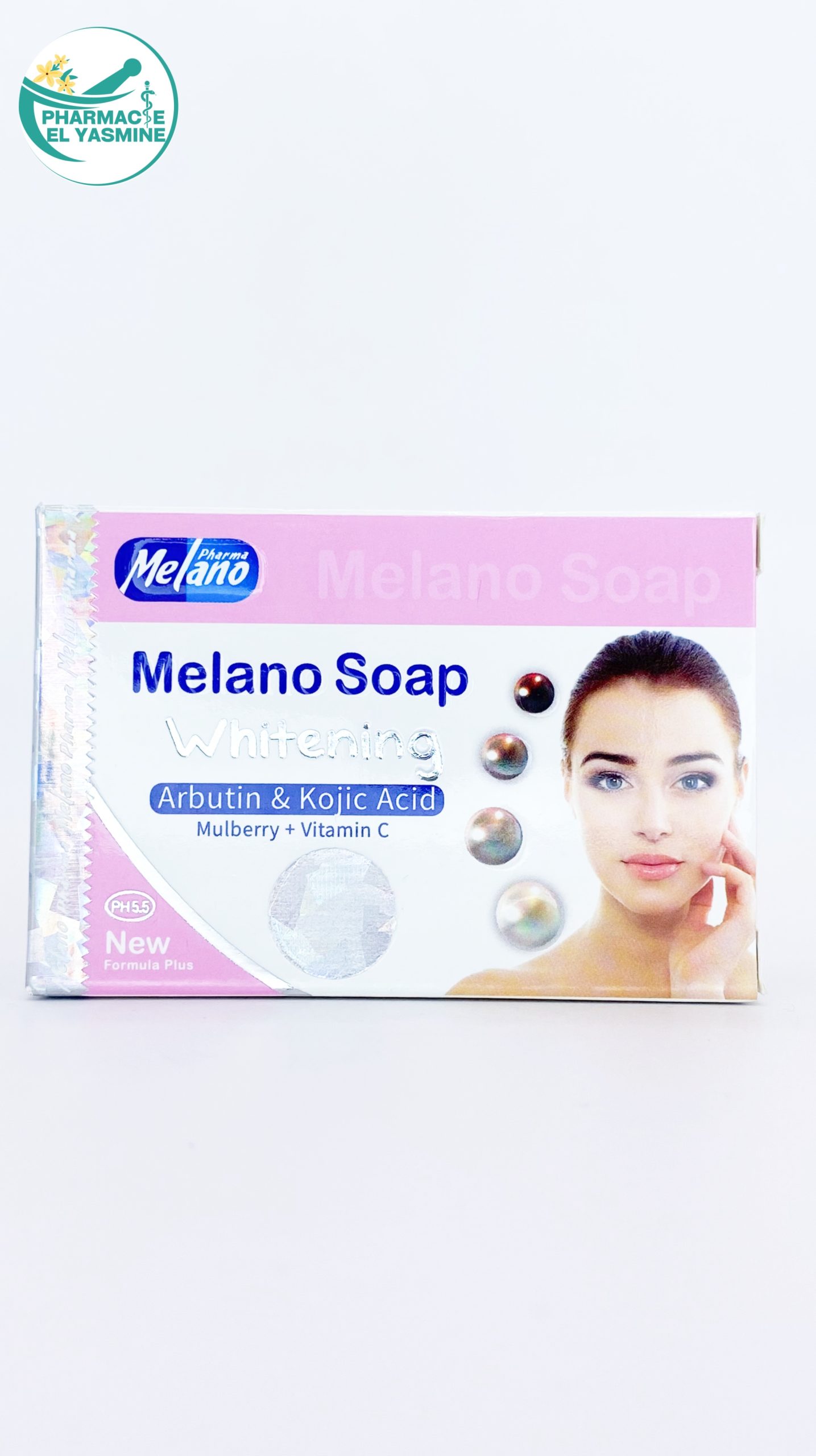 photo-output Melano Soap Whitening Arbutin & Kojic Acid 100g – Image 1