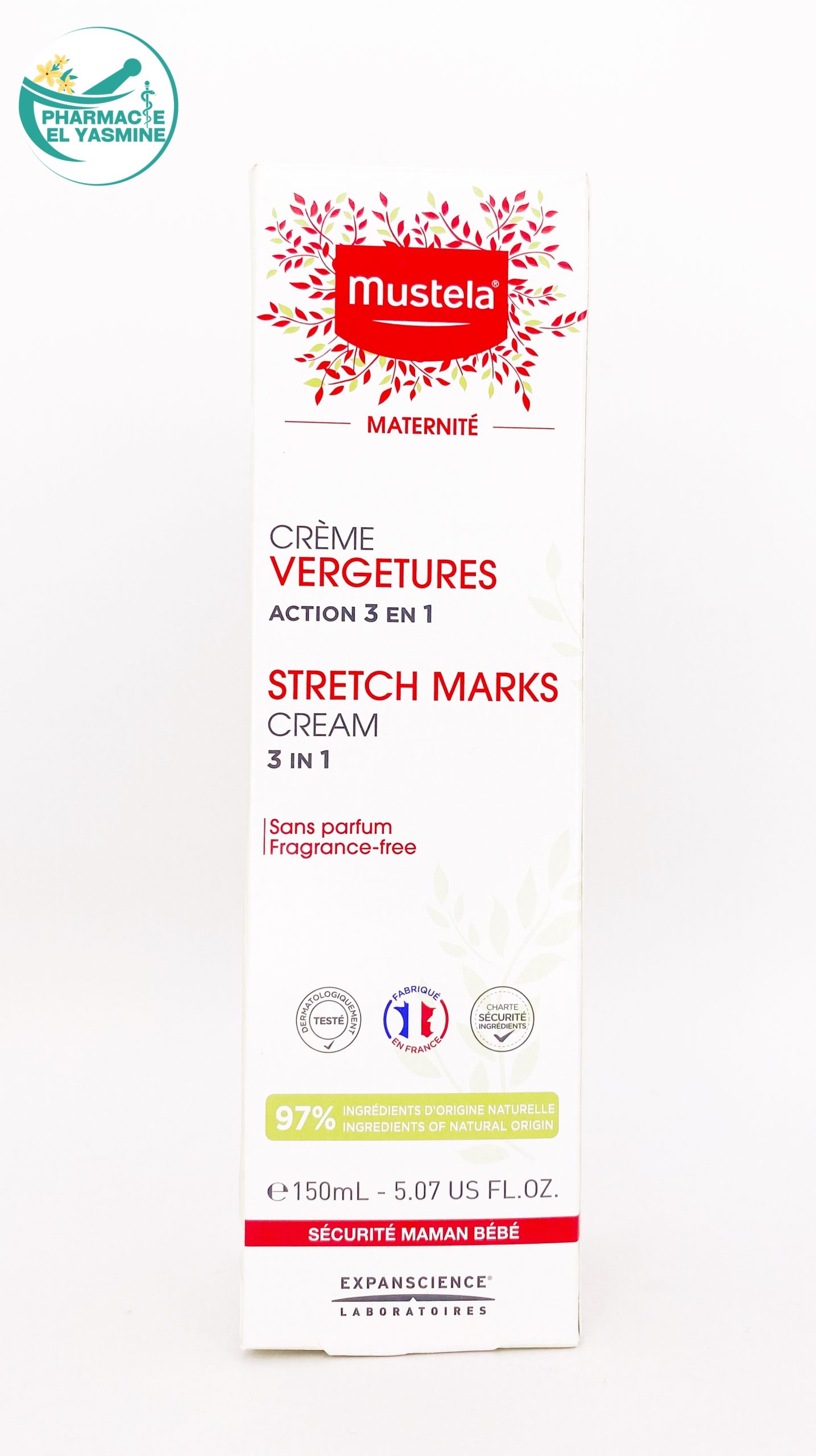 photo-output MUSTELA Crème Prevention Vergetures Sans Parfum 150 Ml – Image 1